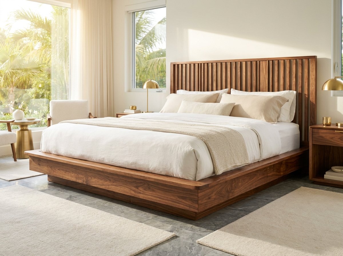 Serena Solid Wood Platform Bed