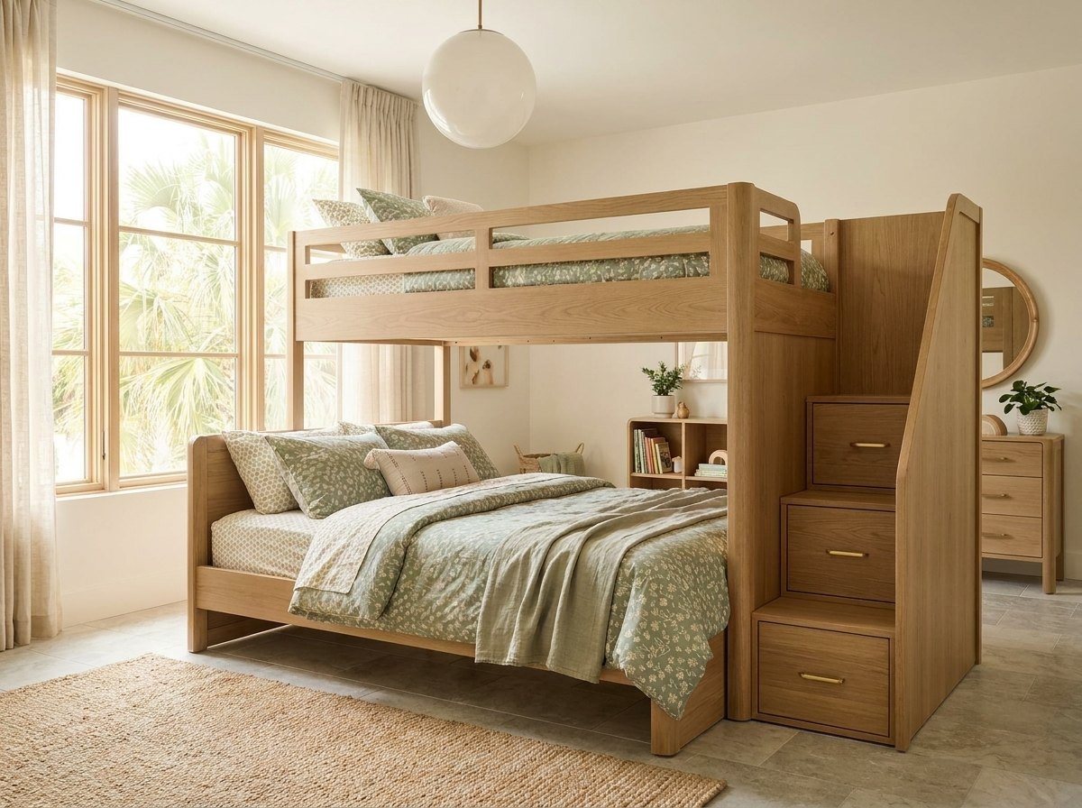 Loft Bunk Bed with Storage Stairs — view 3