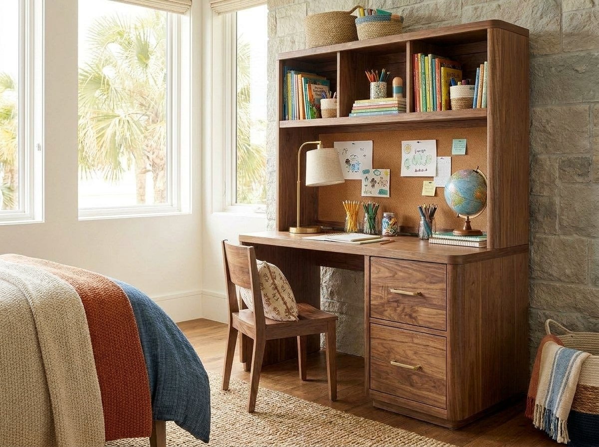 Scholar Kids Desk + Hutch